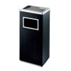 Stainless Steel Dustbin with Ashtray (Black)