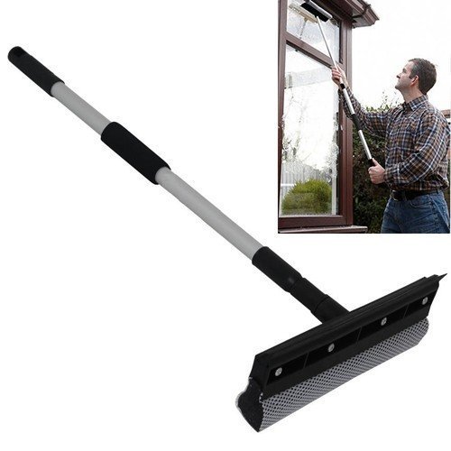 Triangle Glass Wiper Telescopic Rod Windows Cleaning Brush Window Cleaner  Professional Household Window Cleaning Tool